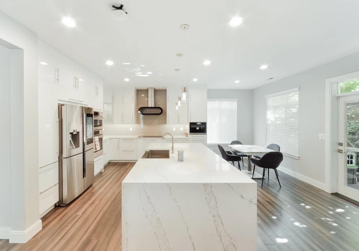 Fife home remodeled by NW Build with an open-plan kitchen and dining space.